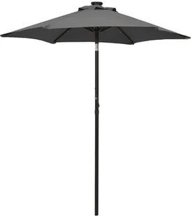 vidaXL Parasol z lampkami LED, antracytowy, 200x211 cm, aluminium 313559 - Parasole ogrodowe - miniaturka - grafika 2