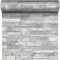 Tapety - INSPIRE Tapeta SAMY szara imitacja kamienia winylowa na flizelinie INSPIRE - miniaturka - grafika 1