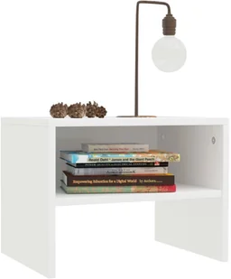 vidaXL Szafki nocne, 2 szt., białe, 40 x 30 x 30 cm, płyta wiórowa - Szafki nocne - miniaturka - grafika 4