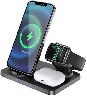 HOCO Case CW33 3IN1 WIRELESS CHARGER 15W BLACK FD_19596-0 - Ładowarki do telefonów - miniaturka - grafika 2