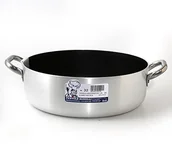Rondle - Pentole Agnelli Rondel pentole agnelli Platinum, aluminium, 2 uchwyty ze stali nierdzewnej, kolor srebrny, srebrny/czarny, 45 cm ALSA106S45 - miniaturka - grafika 1