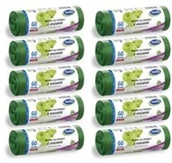 Worki na śmieci - Stella Worki Na Śmieci 60L Z Uszami Eko 10szt Zielone - miniaturka - grafika 1