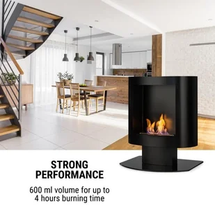 OneConcept OneConcept Phantasma Tower, kominek na etanol, bezpieczny palnik, zasuwa do gaszenia płomienia, kolor czarny GDI9-Phantasma-Tower - Biokominki - miniaturka - grafika 12