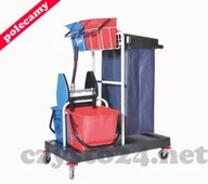 Wózki serwisowe - CEG wózek serwisowy do sprzątania z uchwytem na worek z tworzywa 04 - miniaturka - grafika 1