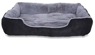 Legowiska dla psów - dibea Łóżko dla psa  poduszka dla psa  sofa dla psa z dwustronną poszewką na poduszkę (rozmiar i kolor do wyboru), szary/czarny - miniaturka - grafika 1