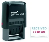 Inne - Trodat Printy datę stempel "received" tekstu Niebieski Czerwony 4750/L1 - miniaturka - grafika 1