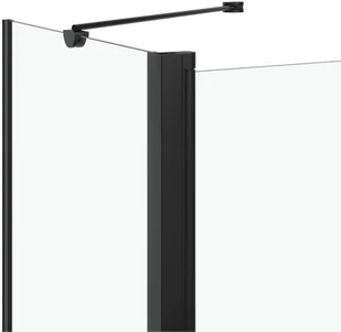 VidaXL Podwójnie składany parawan na wannę, ESG, 120x68x130 cm, czarny 147190         VidaXL - Parawany nawannowe - miniaturka - grafika 5