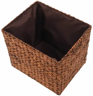 vidaXL Ławka z 3 koszami, trawa morska, 105 x 40 x 42 cm, brązowa vidaXL - Ławki do przedpokoju - miniaturka - grafika 8