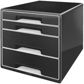 Akcesoria na biurko - Leitz 52521095 Pojemnik z 4 szufladami Czarny 52521095 - miniaturka - grafika 1