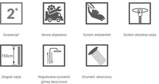 Laveo Zestaw natryskowy POLA z kolumną, baterią i słuchawką złoto PLA_G0KX PLA_G0KX - Zestawy prysznicowe - miniaturka - grafika 2