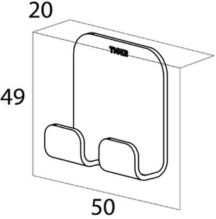 Tiger Colar Haczyk podwójny chrom 13146.3.03.46 - Wieszaki łazienkowe - miniaturka - grafika 3