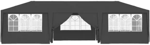 vidaXL Namiot imprezowy ze ściankami, 4x9 m, antracytowy, 90 g/m - Pawilony ogrodowe - miniaturka - grafika 6
