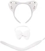 Dodatki do strojów karnawałowych - Kraszek Zestaw kotek biały - 1 kpl. EKZBK-03 - miniaturka - grafika 1