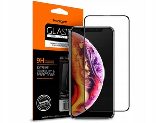 Spigen Szkło Glas.tR Slim FC Apple iPhone X Xs Czarne 4250X1 - Szkła hartowane na telefon - miniaturka - grafika 18
