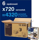 Folia, papier śniadaniowy, serwetki - Tork Xpressnap Fit Serwetki dyspenserowe N14 2-warstwy advanced Naturalne 12830 - miniaturka - grafika 1