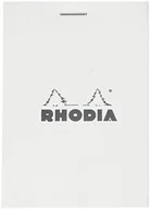 Notesy i bloczki - Rhodia 11201 gehefteter notatnik, linie Biały/srebrny, 80 G, DIN A7 74 X 105 MM, 80 kartek, mikroperforiert, osłona pokrywa biała 11201 - miniaturka - grafika 1