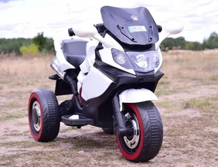 Super-Toys DUŻY MOTOR ŚCIGACZ STRONG 2 EXCLUSIVE, ŚWIECĄCE KOŁA/DLX518 DLX-518-BIAŁY - Pojazdy elektryczne dla dzieci - miniaturka - grafika 6