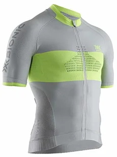 X-Bionic Invent Bike Race koszulka męska, z zamkiem błyskawicznym, z krótkim rękawem, szary, l - Koszulki rowerowe - miniaturka - grafika 3