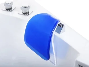 Beliani Wanna  Led Fuerte z hydromasażem biała 118961 - Wanny z hydromasażem - miniaturka - grafika 7