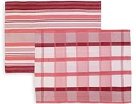 Ściereczki, gąbki, czyściki - Soleil d'ocre Soleil D 'ocre 712026 Paella zestaw 2 ścierki do naczyń Jacquard bawełna różowa 50 x 70 cm 712026 - miniaturka - grafika 1