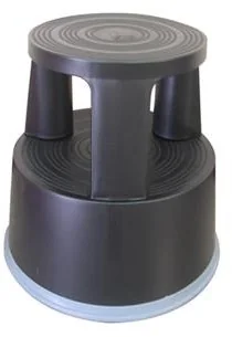 Q-Connect Taboret biurowy , mobilny, plastikowy, czarny KF00633 - Podnóżki, podpórki, podkładki - miniaturka - grafika 5