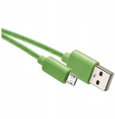 Kable USB - Przewód Usb 2.0 wtyk A wtyk micro B,1m zielony - miniaturka - grafika 1