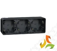 Klawisze i ramki - Schneider Electric MUREVA STYL Podstawa naścienna 3 potrójna pozioma IP55 antracyt MUR37713 MUR37713/SCH - miniaturka - grafika 1