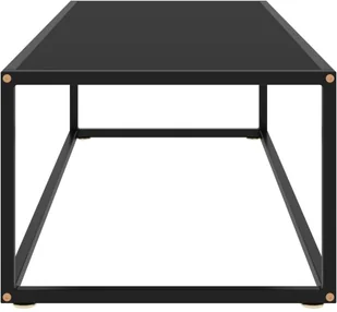 VidaXL Lumarko Stolik herbaciany, szkło w czarnym kolorze, 120x50x35 cm 322884 VidaXL - Ławy i stoliki kawowe - miniaturka - grafika 3