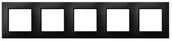 Klawisze i ramki - Ospel ARIA Ramka pięciokrotna CZARNY METALIK ARIA R-5U/33 - miniaturka - grafika 1