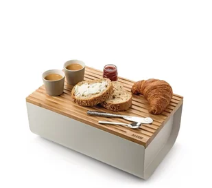 Alessi MATTINA Pojemnik na Pieczywo - Chlebak z Deską - Szary BG03 WG - Chlebaki - miniaturka - grafika 4