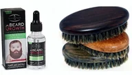 Kosmetyki i akcesoria do pielęgnacji brody - Zestaw do brody Szczotka Dzika Olejek Porost Brody - miniaturka - grafika 1