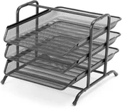 Pojemniki biurowe - AJ Produkty Stojak na dokumenty/pocztę, 3 przegrody, czarny - miniaturka - grafika 1