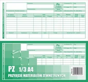 Druki akcydensowe - Staples Druk akcydensowy PZ przyjęcie materiału 1/3 A4 80k DR0217 - miniaturka - grafika 1