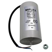 Akcesoria car audio - Miflex Kondensator rozruchowy kondensator silnika 80f 450 V 60 X 119 mm długości przewodu M8; MIFLEX; 80uf 312824 - miniaturka - grafika 1
