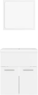 VidaXL Lumarko Zestaw mebli łazienkowych, biały, płyta wiórowa! 3071684 VidaXL - Meble łazienkowe - miniaturka - grafika 5