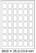 Etykiety samoprzylepne i bloki etykiet - Cdrmarket Samoprzylepne etykiety 25 x 33 mm, 42 etykiet, A4, 100 arkuszy - miniaturka - grafika 1