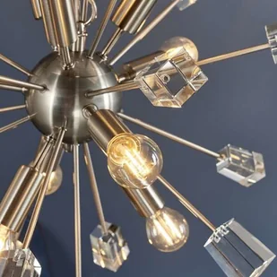 Endon Designerska LAMPA wisząca MIRO 81917 Endon metalowa OPRAWA gwiazda ZWIS explosion soleil srebrna przezroczysta 81917 - Lampy sufitowe - miniaturka - grafika 2