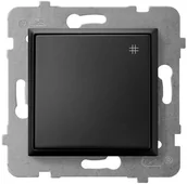 Wyłączniki światła i elektryczne - Ospel Łącznik krzyżowy Czarny metalik Aria - ŁP-4U/m/33 - miniaturka - grafika 1