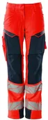Odzież robocza - Mascot Workwear ACCELERATE SAFE SPODNIE Z KIESZENIAMI NA KOLANACH; CZERWIEŃ HI-VIS/CIEMNY GRANAT (76C42) - miniaturka - grafika 1