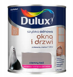 Dulux Szybka Odnowa Okna i drzwi ciemny beż 750 ml - Farby olejne i specjalne - miniaturka - grafika 2
