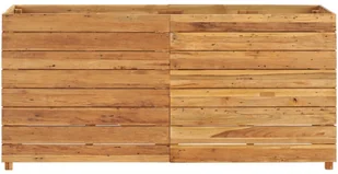 vidaXL Donica, 150 x 40 x 72 cm, drewno tekowe z recyklingu i stal - Donice - miniaturka - grafika 3