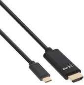 Kable - InLine kabel Display Port USB wtyczka USB Type-C do wtyczki HDMI tryb DP Alt) 4K2K czarny 1m 64111 - miniaturka - grafika 1