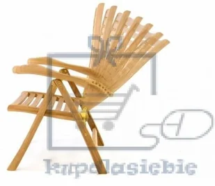 Divero Drewniane krzesło regulowane T - drewno tekowe - Fotele i krzesła ogrodowe - miniaturka - grafika 8