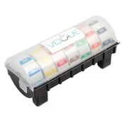 Opakowania gastronomiczne - Vogue Dozownik do naklejek multi z 7 roklami rozpuszczalnych naklejek dni tygodnia | 25mm GH473 - miniaturka - grafika 1