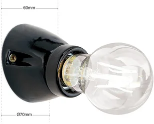 Orion Kinkiet Frost z ceramiki, czarny - Lampy ścienne - miniaturka - grafika 5