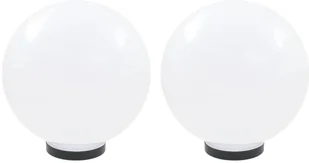 vidaXL Lampy zewnętrzne LED, 2 szt., kule 30 cm, PMMA - Lampy ogrodowe - miniaturka - grafika 2