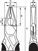 Kombinerki i obcęgi - BAHCO szczypce uniwersalne z końcówkami półokrągłymi, kombinerki 180mm, Ergo [2629G-180] 2629G-180 - miniaturka - grafika 1