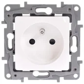 Gniazdka elektryczne - Legrand Niloe Gniazdo pojedyncze 2P+Z z przesłoną torów prądowych biały 764527 764527 - miniaturka - grafika 1