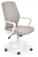 Fotele i krzesła biurowe - Halmar Krzesło obrotowe biurowe białe / jasny szary SPIN 2 na białej podstawie - miniaturka - grafika 1