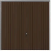 Bramy garażowe - Brama garażowa uchylna 2375 x 2000 mm brązowa - miniaturka - grafika 1